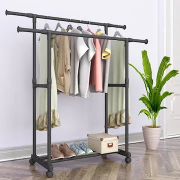 حامل ملابس مزدوج - Penderie à Double Barre