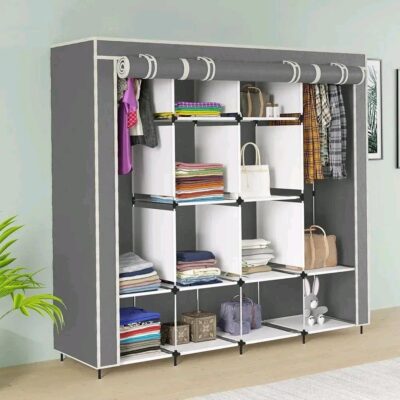 خزانة قماشية متعددة الاستخدامات بتصميم عصري وأنيق 28170 Gris