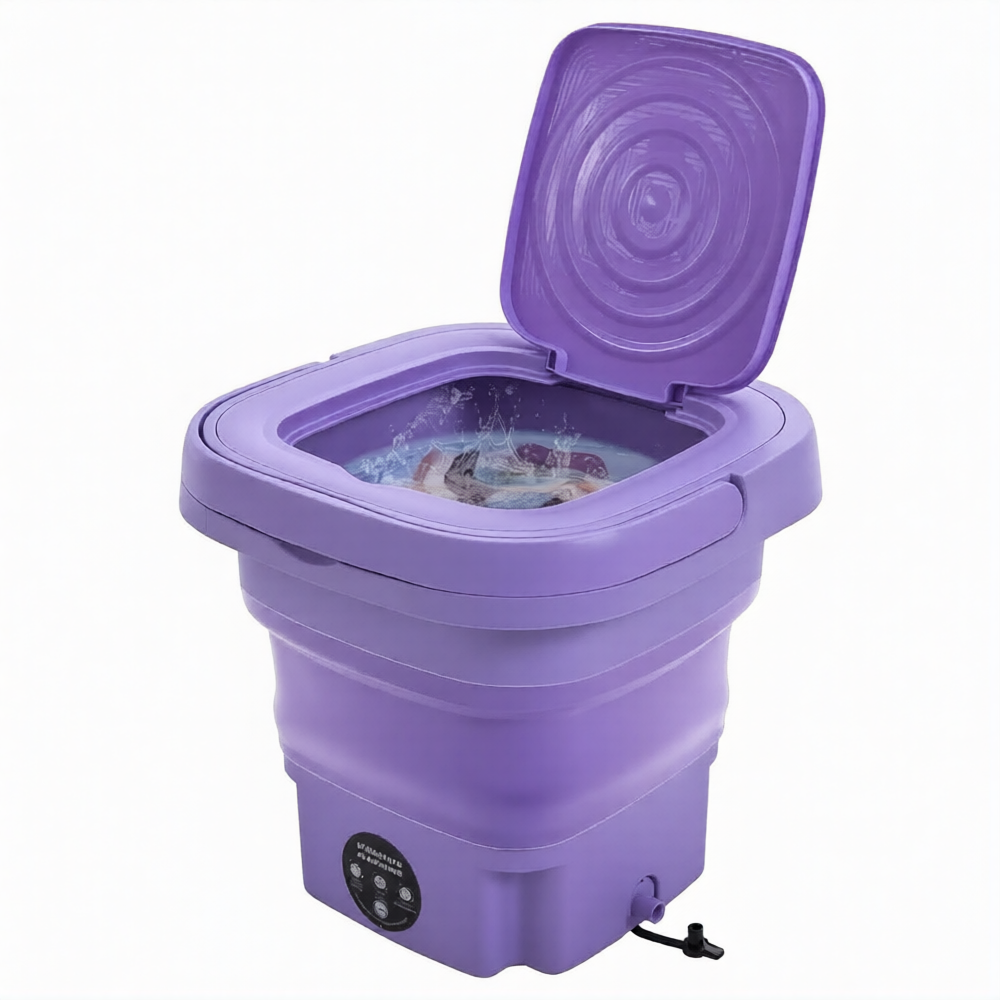 Mini Machine à Laver 2en1 10L Portable et Pliable-غسالة صغيرة 2 في 1 10 لتر محمولة وقابلة للطي - الصورة 2
