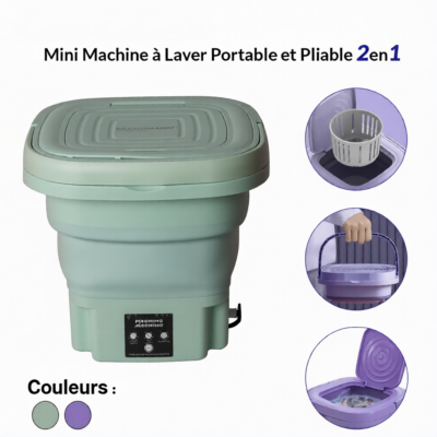 Mini Machine à Laver 2en1 10L Portable et Pliable-غسالة صغيرة 2 في 1 10 لتر محمولة وقابلة للطي