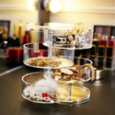 صندوق تخزين المجوهرات من أربع طبقات - Boîte à Bijoux Ronde De 4 étages En Cristal