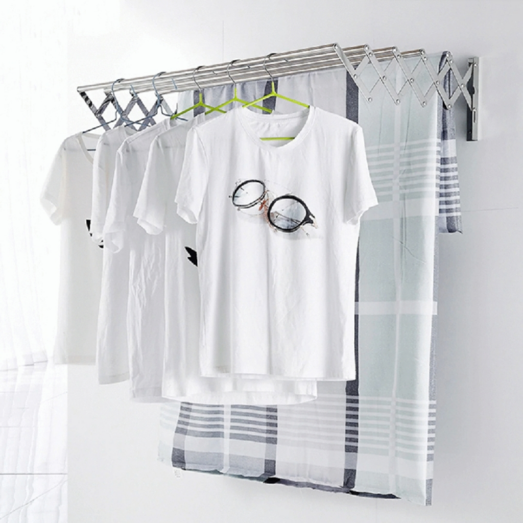 ⁦علاقة ومجففة الملابس ب 5 رفوف وبطول 1متر، تصميم موفر للمساحة - Sèche Linge Aluminium Extensible 1m⁩ - الصورة ⁦4⁩