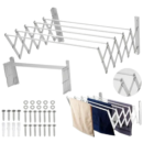 علاقة ومجففة الملابس ب 5 رفوف وبطول 1متر، تصميم موفر للمساحة - Sèche Linge Aluminium Extensible 1m
