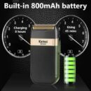 ماكينة حلاقة 3D للشعر واللحية لاسلكية مقاومة للماء -Kemei Tondeuse À Barbe Et Cheveux Rechargeable