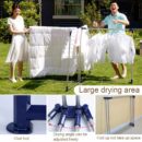 رف تنظيم وتجفيف الملابس ب4 أعمدة - Porte-Vêtement Pliable pour l'Intérieur et l'Extérieur