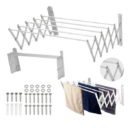 علاقة ومجففة الملابس ب 5 رفوف وبطول 1.20متر، تصميم موفر للمساحة - Sèche Linge Aluminium Extensible 1.20m