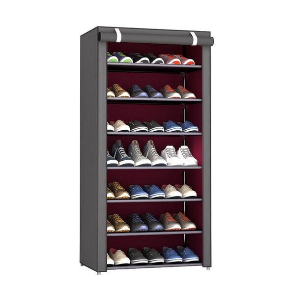 حامل الأحذية 7رفوف بستار مضاد للغبار لحفظ وترتيب الأحذية Porte-Chaussures 7 Etages Avec Anti-Poussière Pour Organiser Vos Espaces - الصورة 2