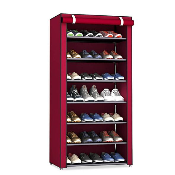 حامل الأحذية 7رفوف بستار مضاد للغبار لحفظ وترتيب الأحذية Porte-Chaussures 7 Etages Avec Anti-Poussière Pour Organiser Vos Espaces - الصورة 4
